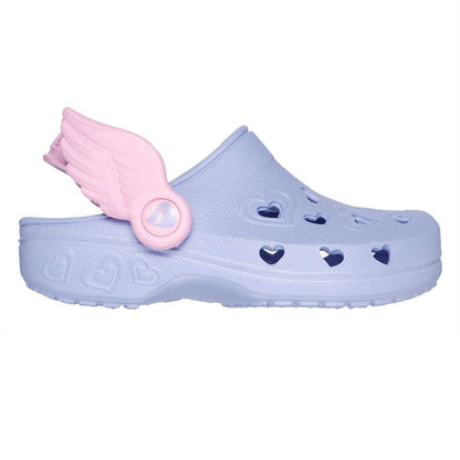 Lavender-Pink - Front - Skechers Childrens-Kids Sweetheart Clogs