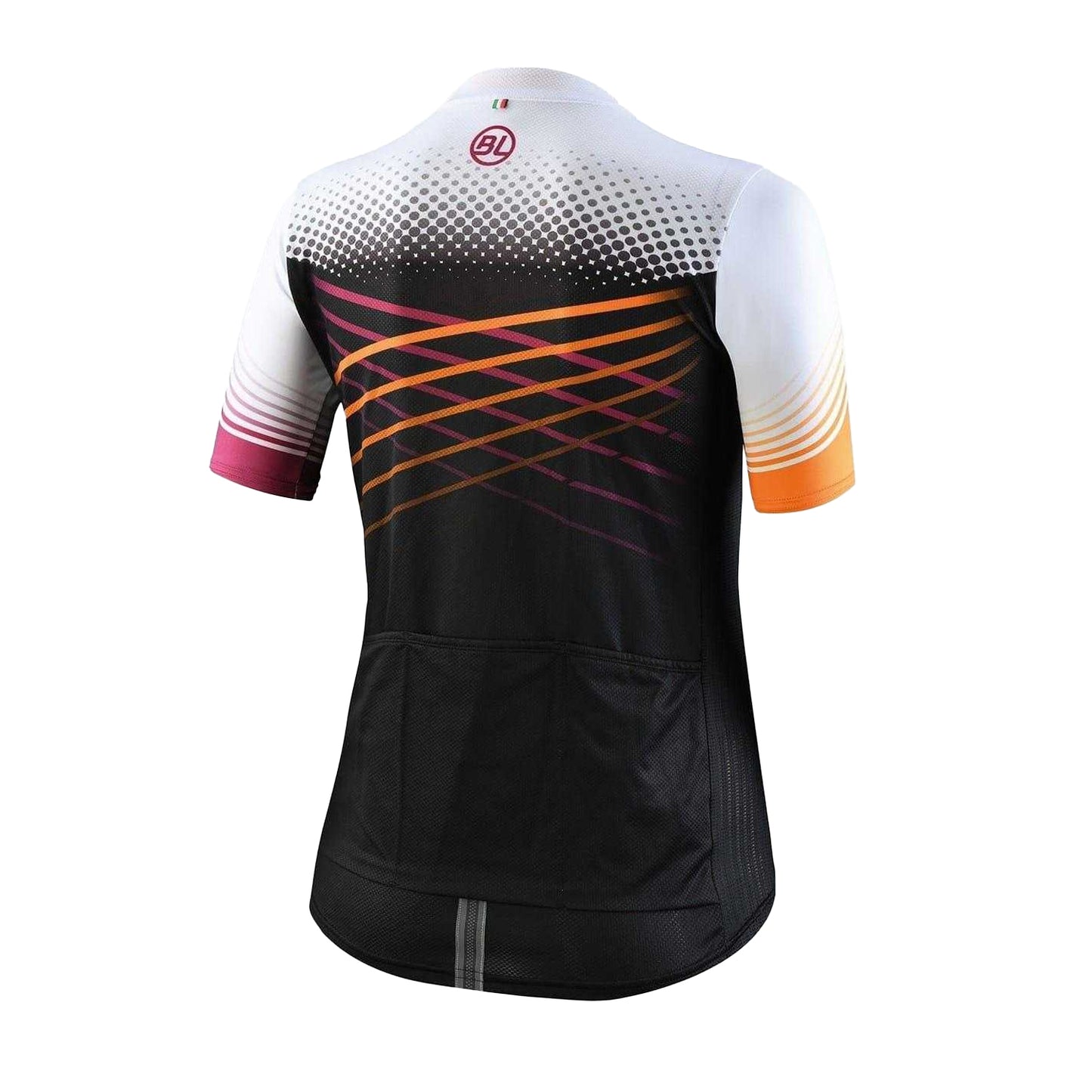 Black-Orange - Back - Bicycle Line Womens-Ladies Edera MTB Cycling Jersey