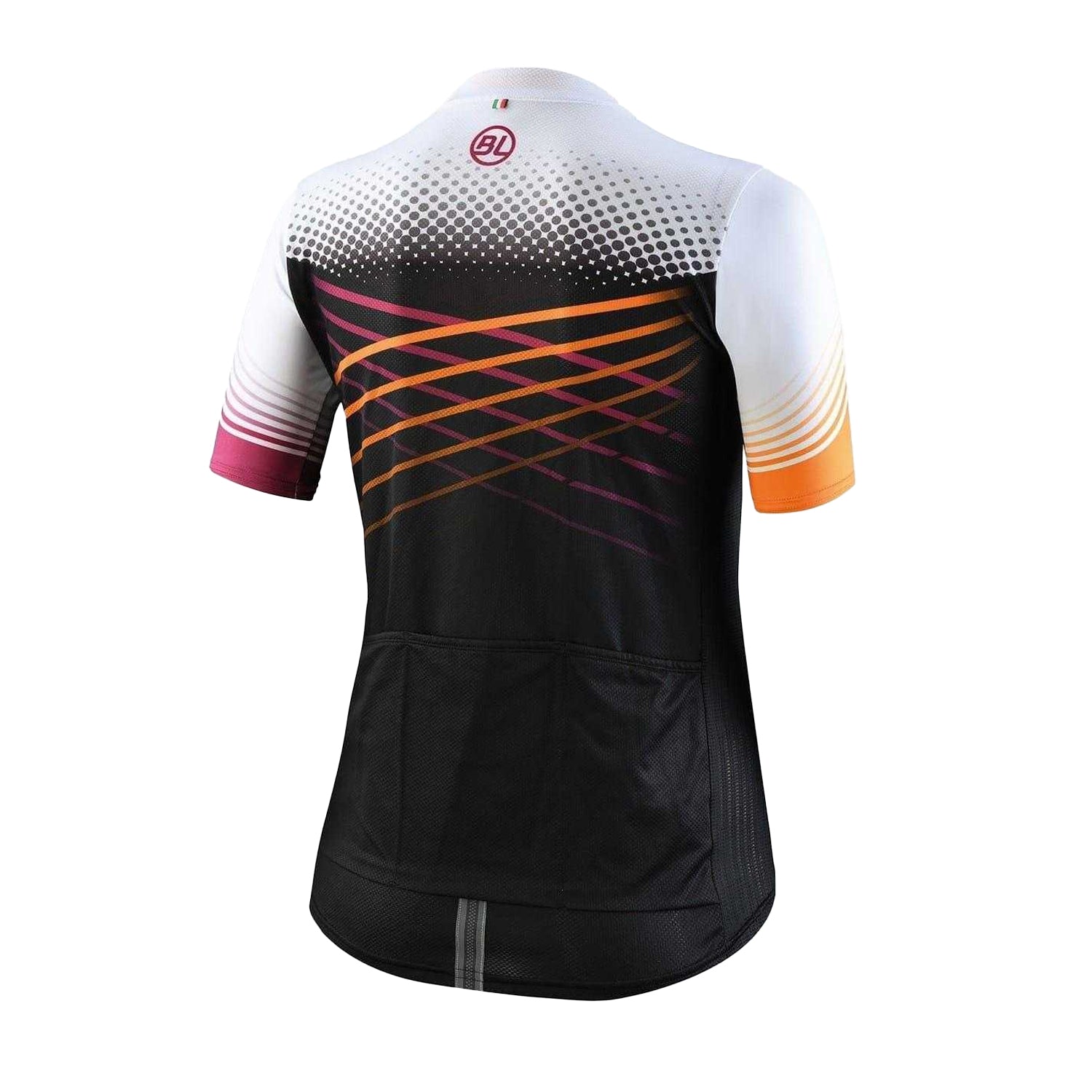 Black-Orange - Back - Bicycle Line Womens-Ladies Edera MTB Cycling Jersey