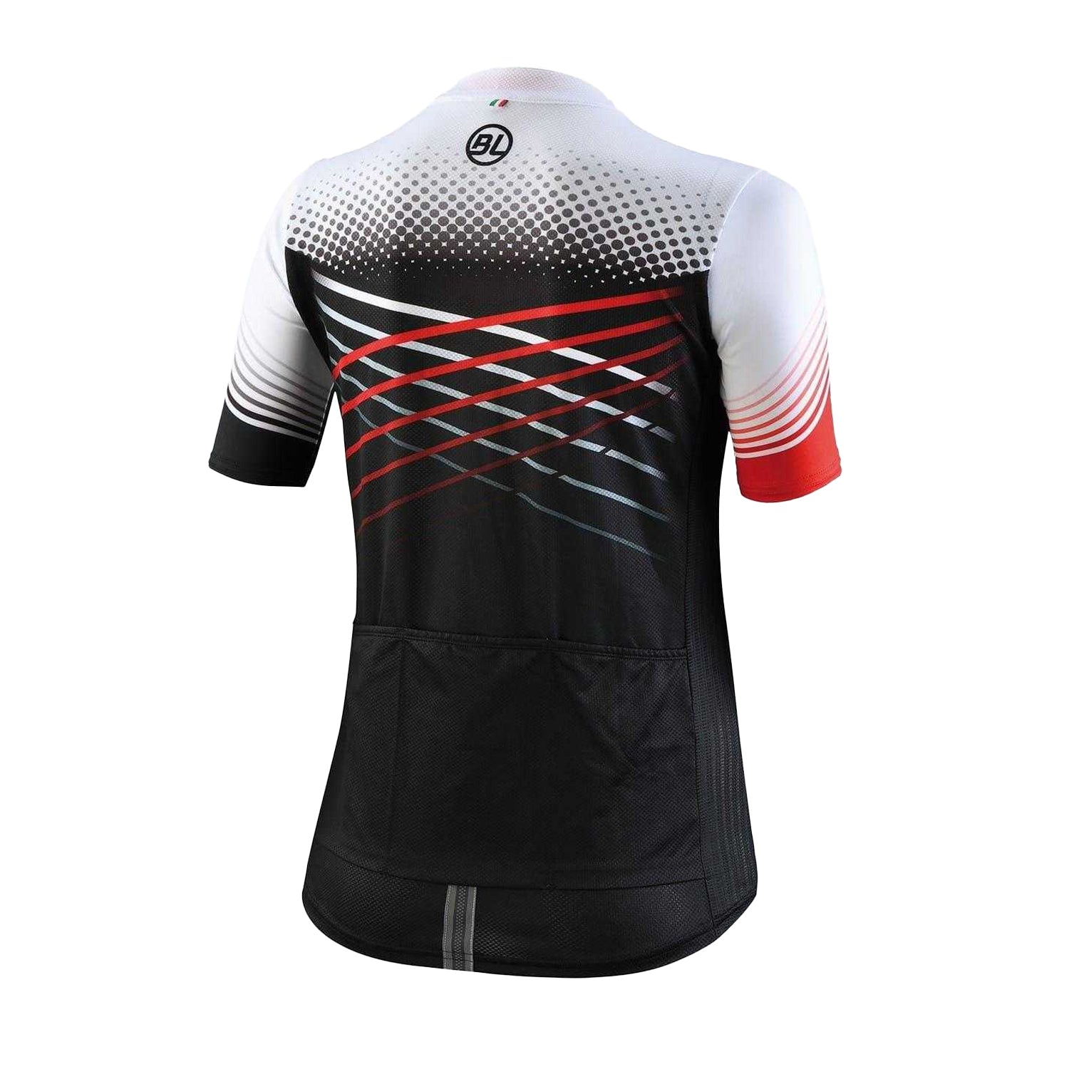 Black-Red - Back - Bicycle Line Womens-Ladies Edera MTB Cycling Jersey