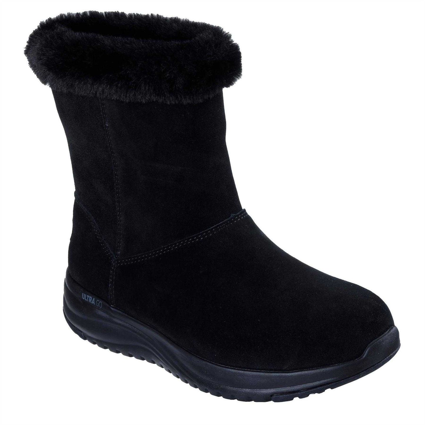 Black - Pack Shot - Skechers Womens-Ladies On The Go Stellar Sweet Bliss High Top Trainers