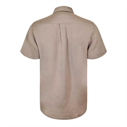 Khaki-Grey - Back - Jack Wills Mens Short-Sleeved Casual Shirt