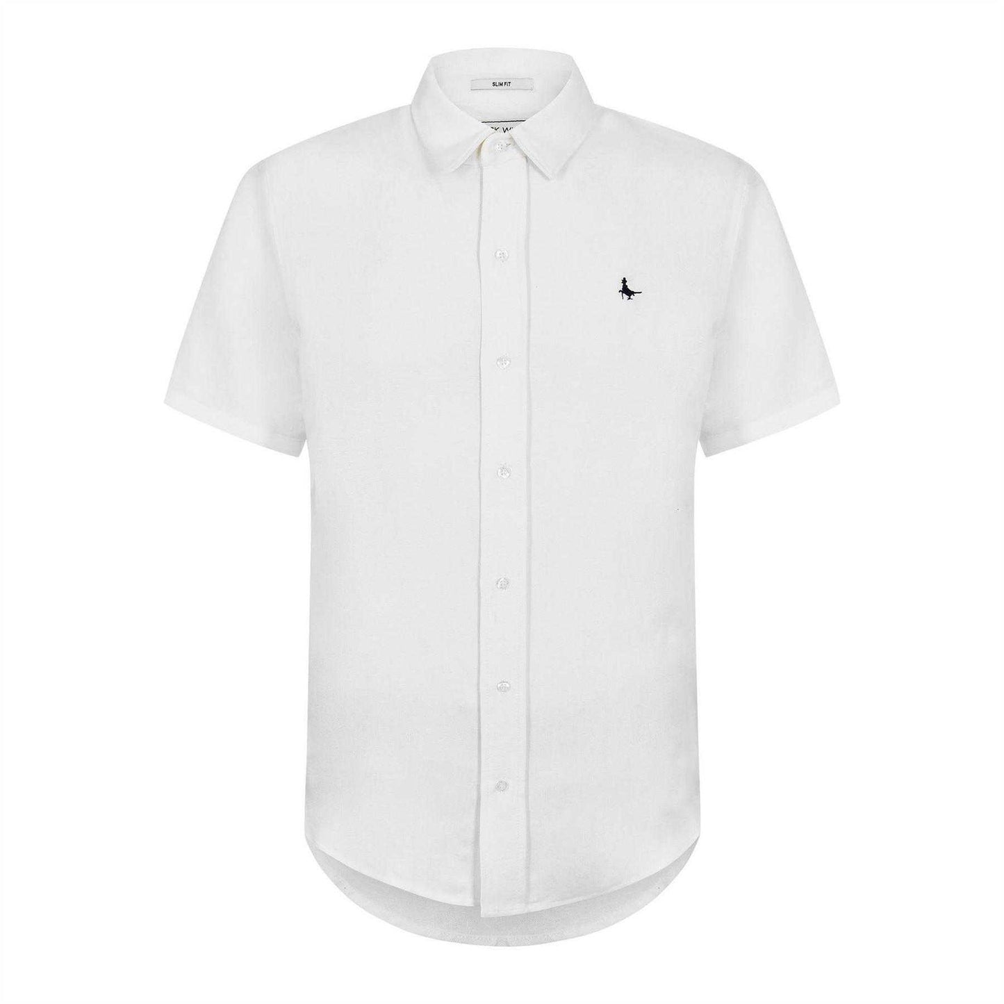 White - Front - Jack Wills Mens Short-Sleeved Casual Shirt