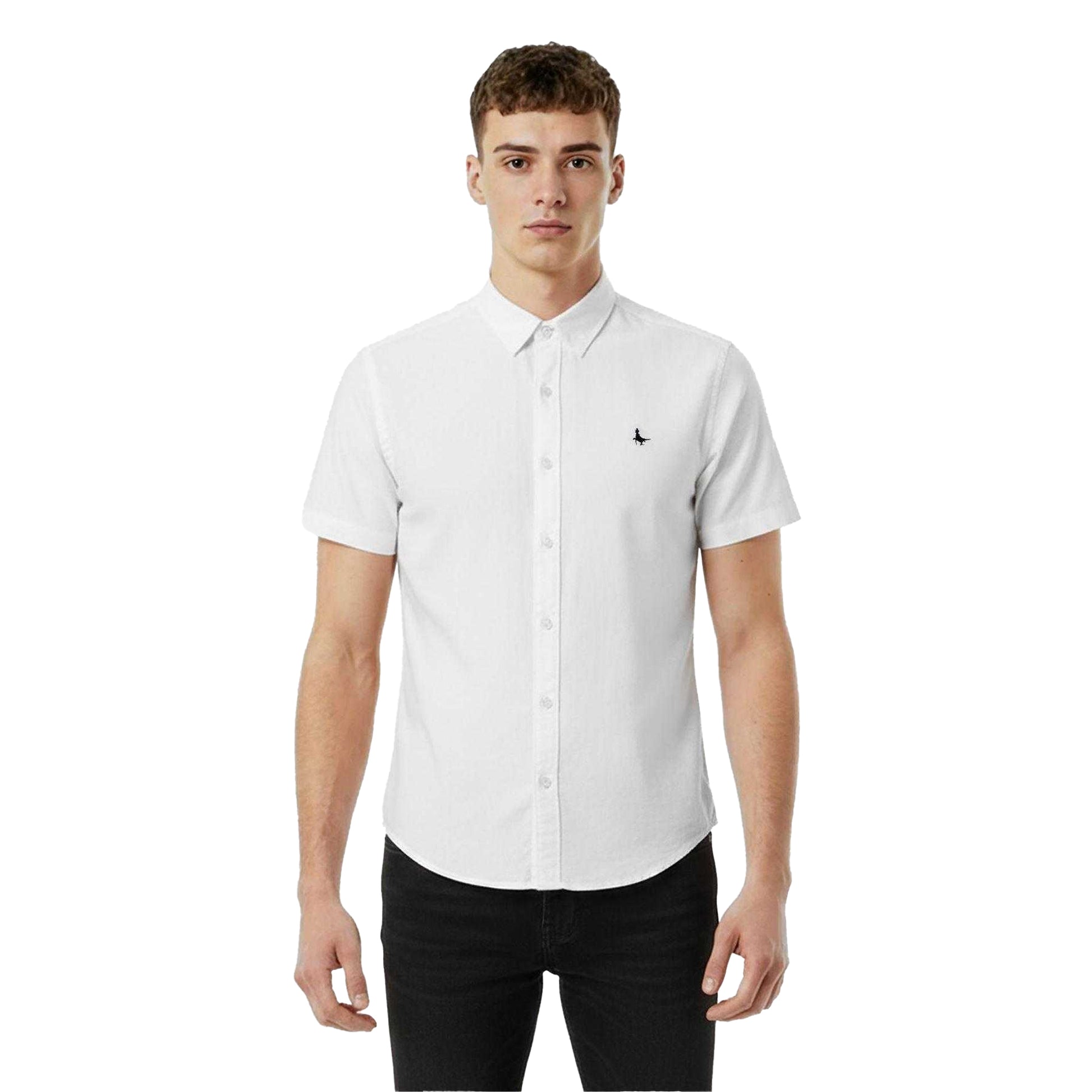 White - Side - Jack Wills Mens Short-Sleeved Casual Shirt