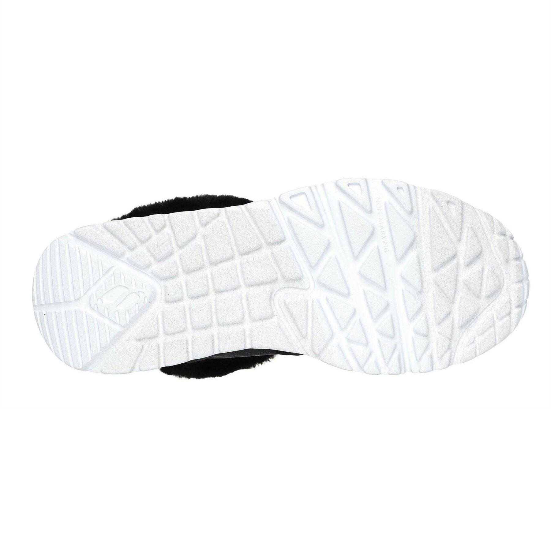 Black-Rose Gold - Back - Skechers Childrens-Kids Uno Lite High Top Trainers