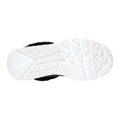 Black-Rose Gold - Back - Skechers Childrens-Kids Uno Lite High Top Trainers
