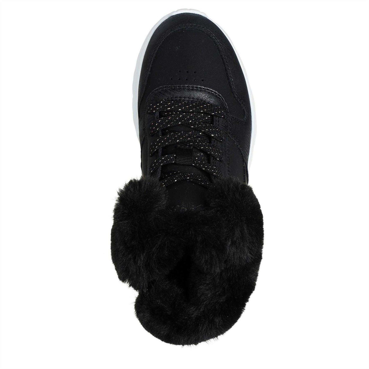 Black-Rose Gold - Lifestyle - Skechers Childrens-Kids Uno Lite High Top Trainers