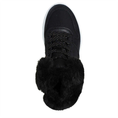 Black-Rose Gold - Lifestyle - Skechers Childrens-Kids Uno Lite High Top Trainers