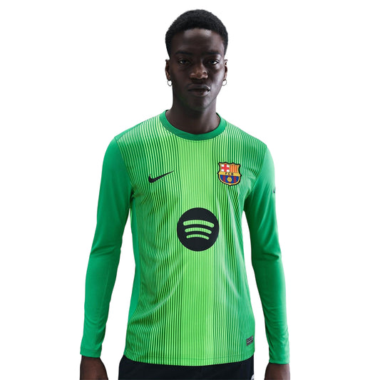 Green - Front - Nike Mens 2025-2026 FC Barcelona Goalkeeper Jersey