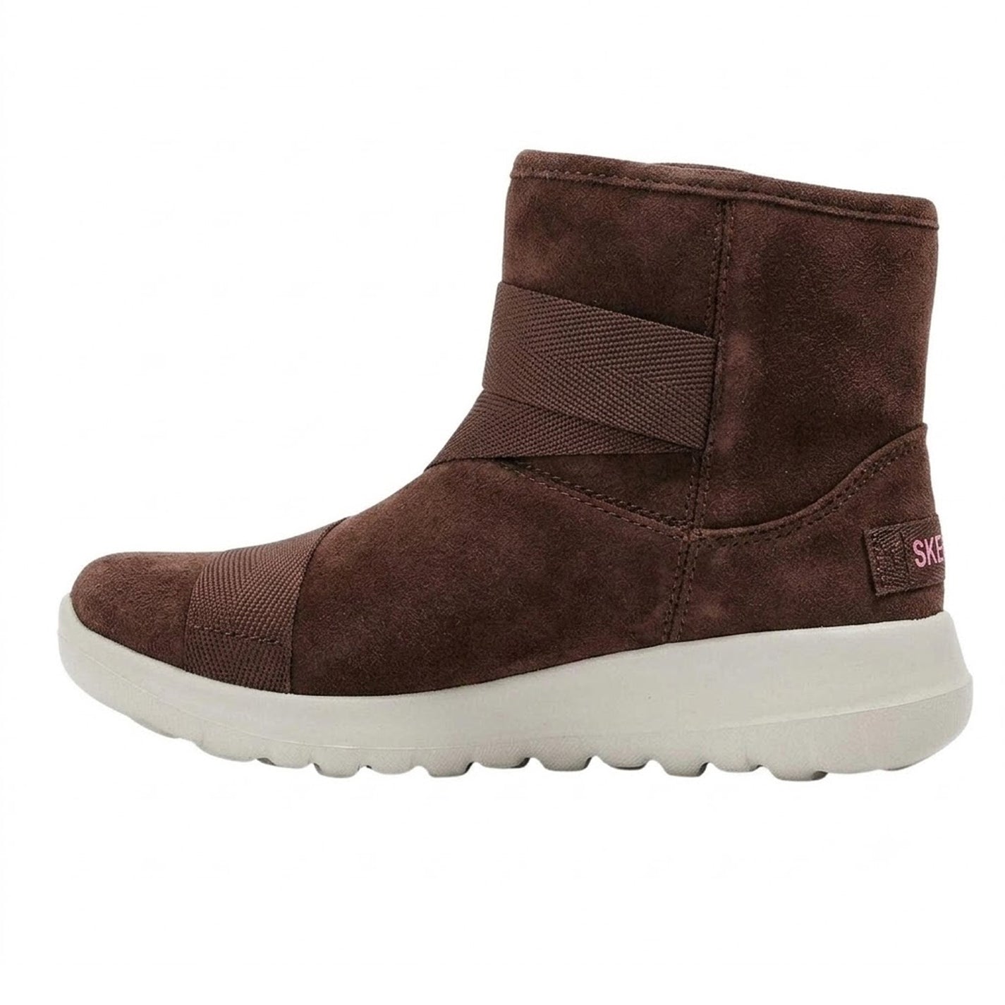 Brown - Back - Skechers Childrens-Kids Slip-on Trainers