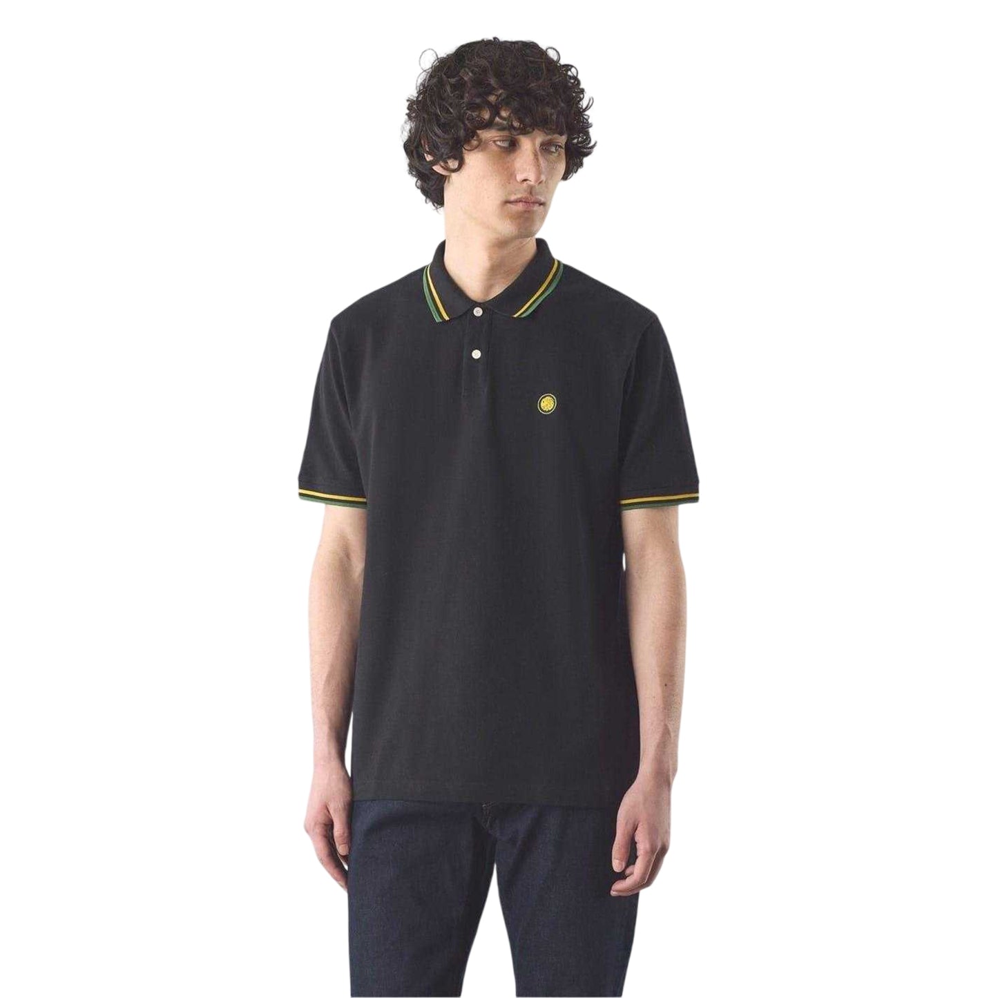 Black - Back - Pretty Green Mens Regular Polo Shirt