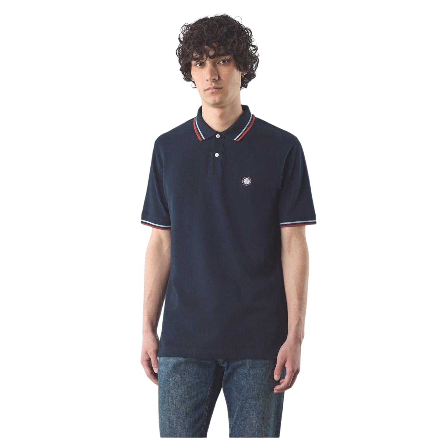 Navy - Back - Pretty Green Mens Regular Polo Shirt