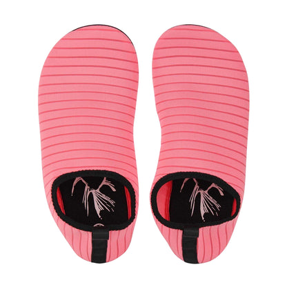 Pink - Side - Hot Tuna Mens Striped Slip-on Water Shoes