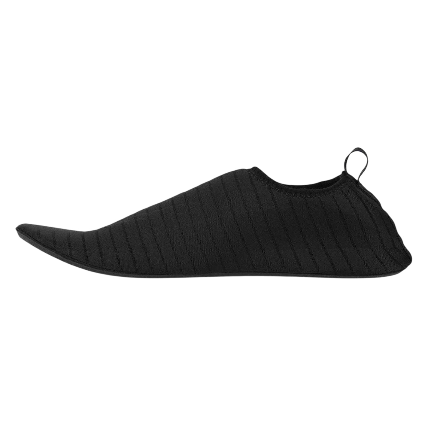 Black - Back - Hot Tuna Mens Striped Slip-on Water Shoes