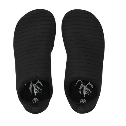 Black - Side - Hot Tuna Mens Striped Slip-on Water Shoes