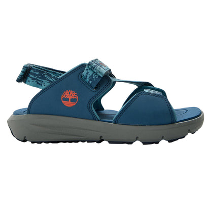 Blue - Front - Timberland Childrens-Kids Motion Dune Backstrap Sandals