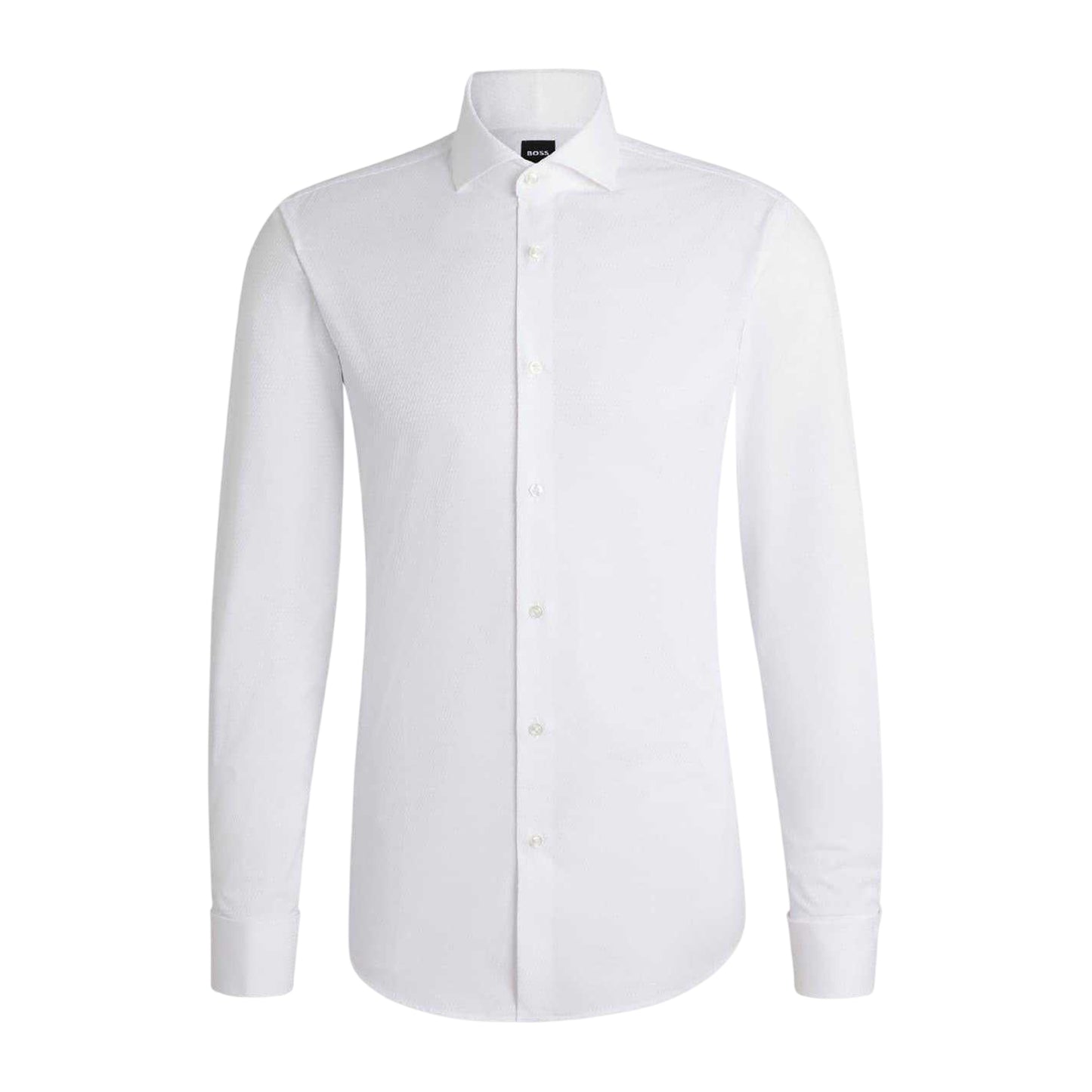 White - Front - Boss Mens Slim Long-Sleeved Formal Shirt