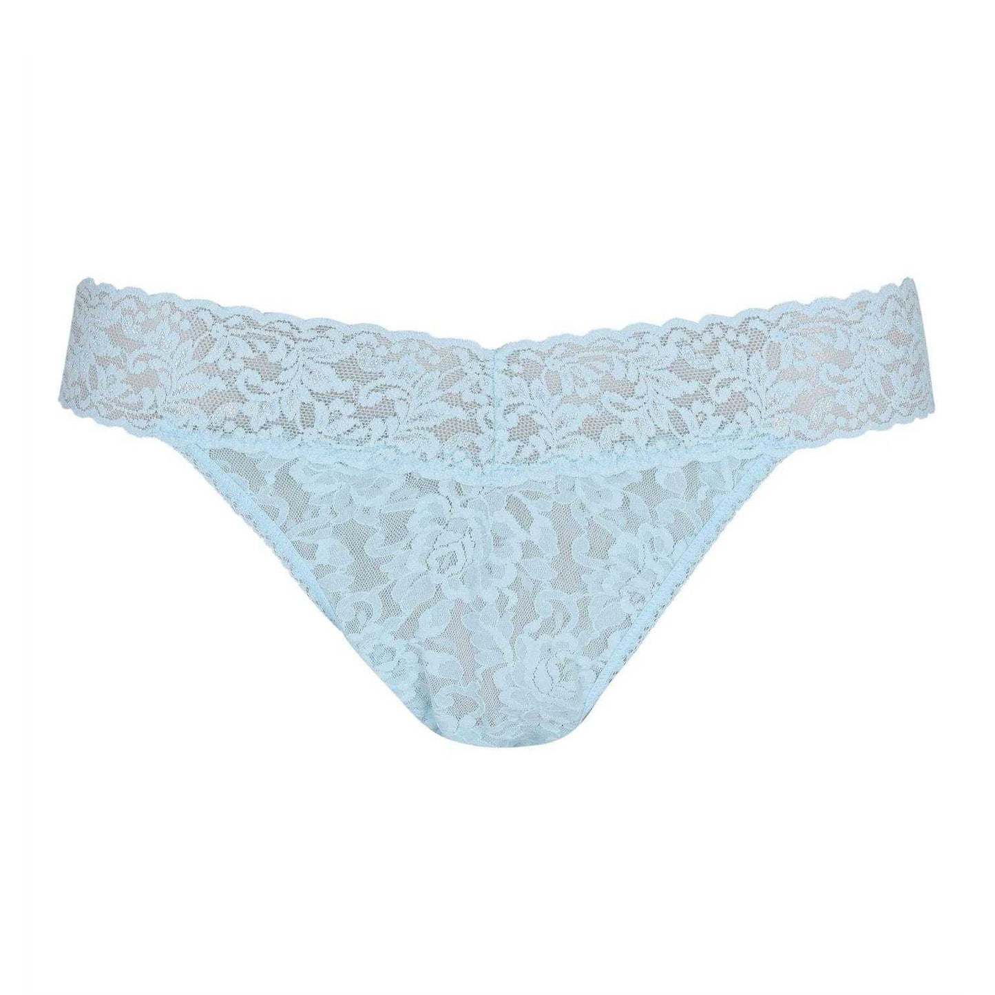 Celestial Blue - Front - Hanky Panky Womens-Ladies Mid Rise Thong