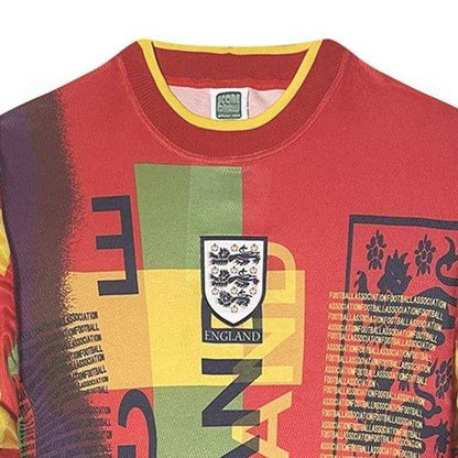 Red-Blue - Side - Score Draw Mens 1996 England FA Crew Neck Jersey