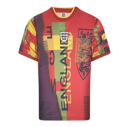 Red-Blue - Front - Score Draw Mens 1996 England FA Crew Neck Jersey