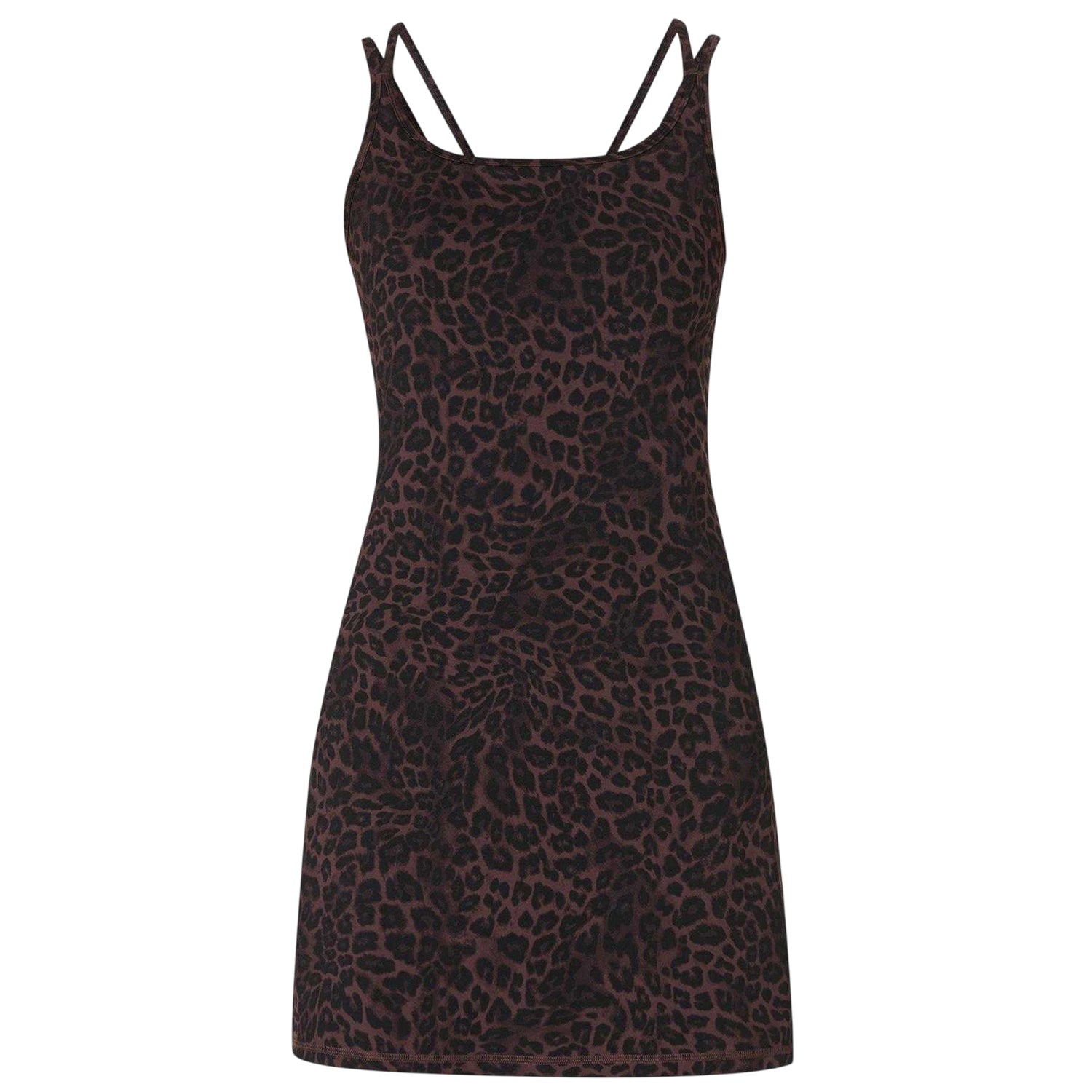 Brown - Front - Sweaty Betty Womens-Ladies Ultimate Studio Leopard Print Yoga Mini Dress