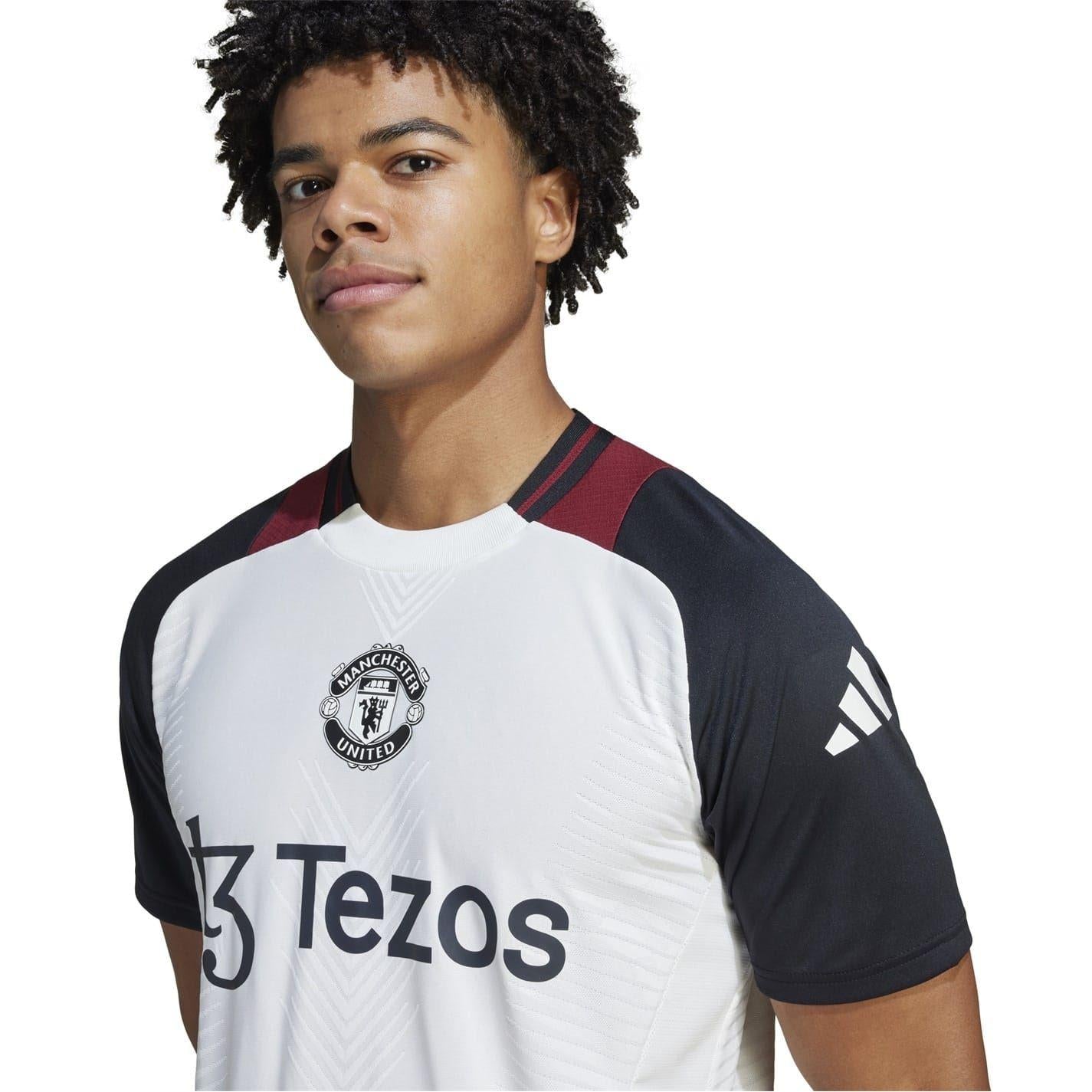 Off White-Black - Side - Adidas Mens Tiro 24 Pro Manchester United FC Football Jersey