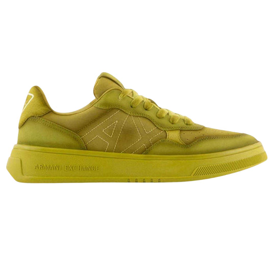 Yellow - Front - Armani Exchange Mens Logo Trainers