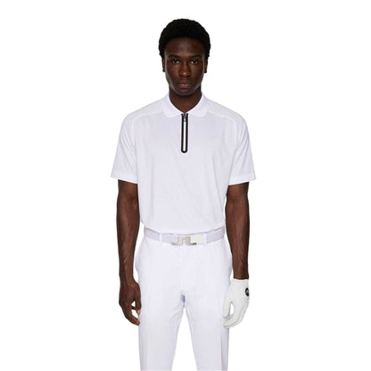 White - Side - J.Lindeberg Mens Regular Raglan Polo Shirt
