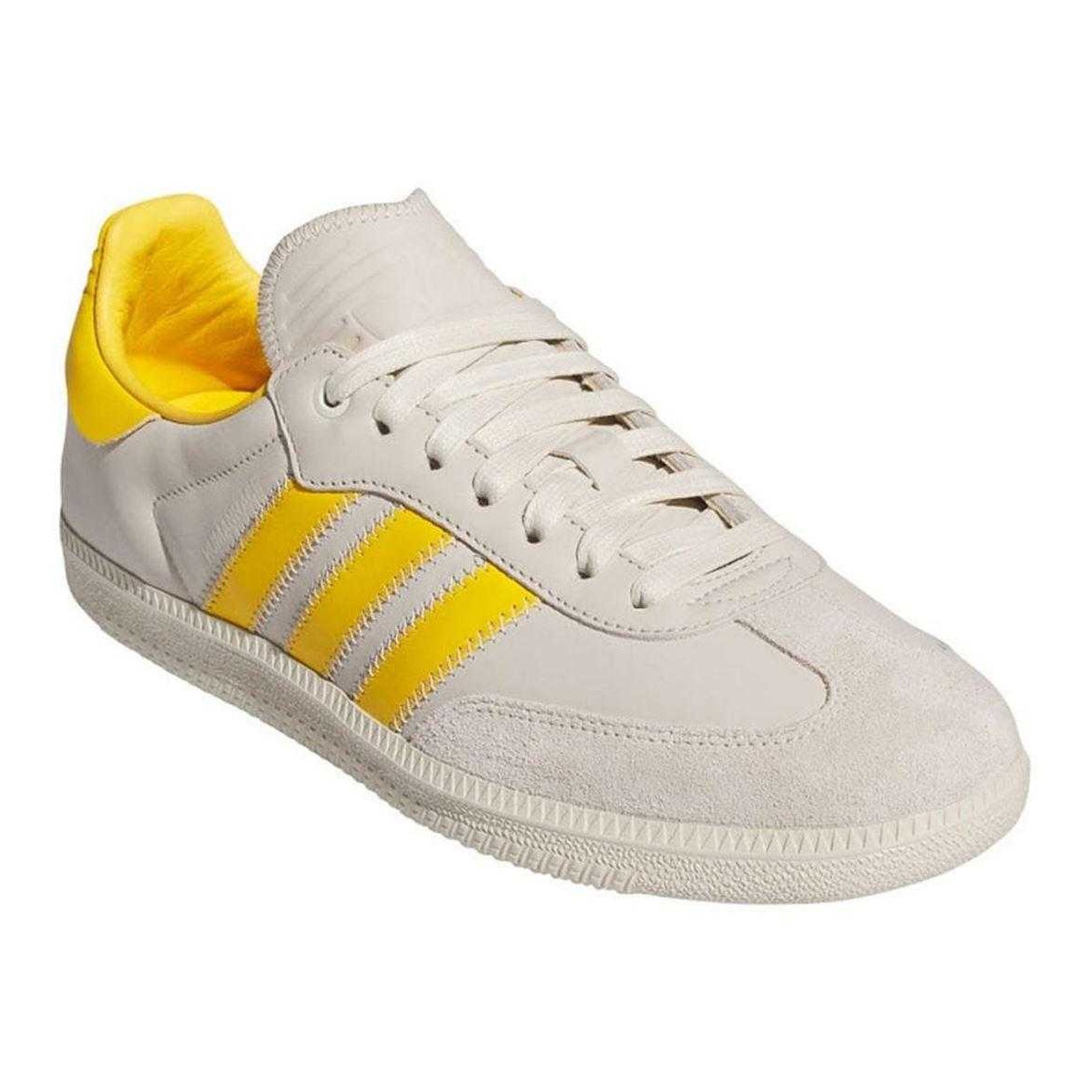 Gold - Pack Shot - Adidas Womens-Ladies Samba Leather Trainers