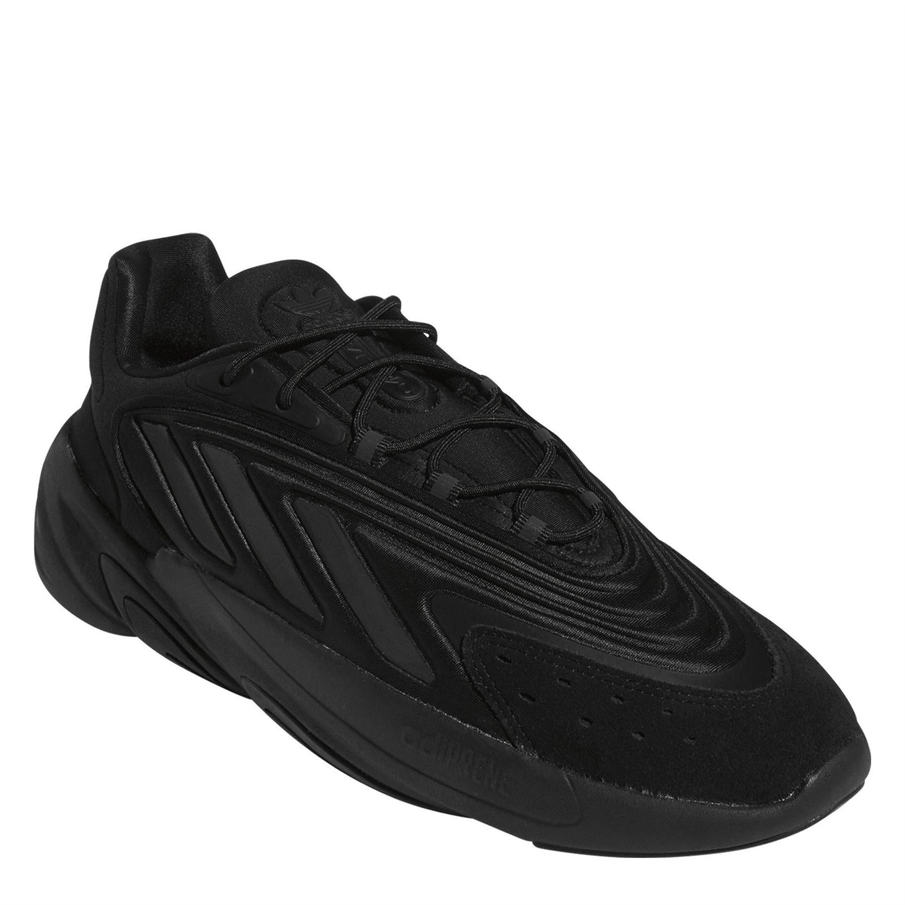Carbon Black - Side - Adidas Mens Ozelia Logo Low Cut Trainers