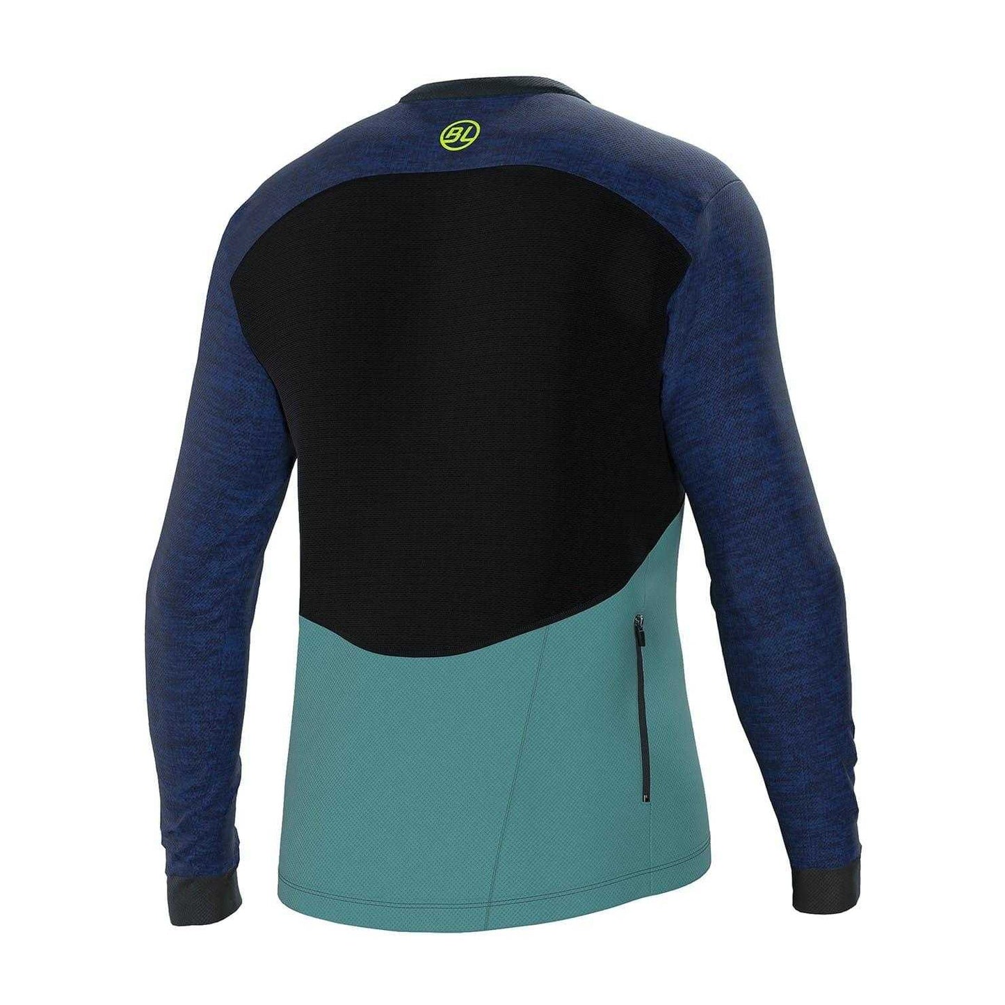 Navy-Teal - Back - Bicycle Line Mens Agordo Logo Cycling Jersey