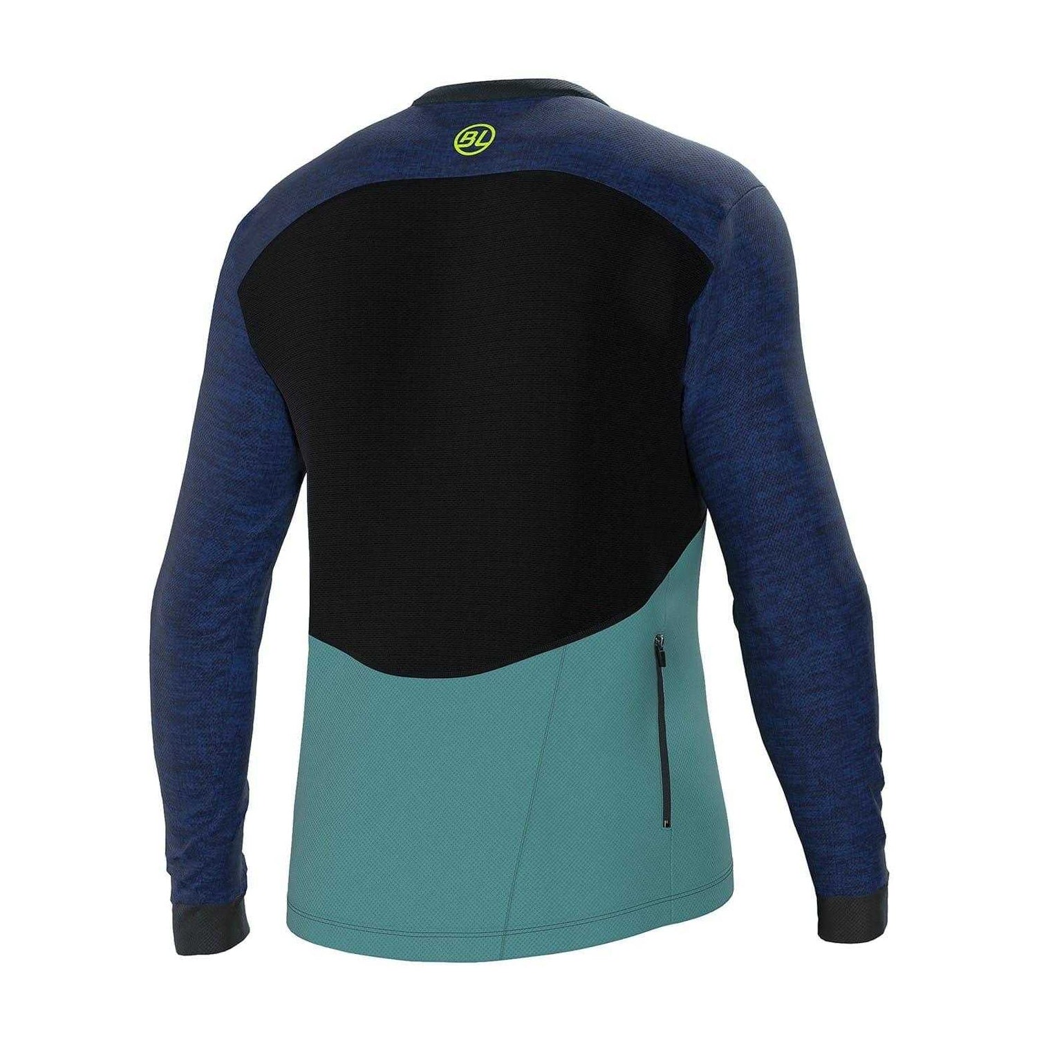 Navy-Teal - Back - Bicycle Line Mens Agordo Logo Cycling Jersey