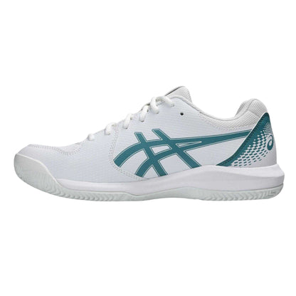 White - Side - Asics Mens Dedicate 8 Padel Gel Trainers