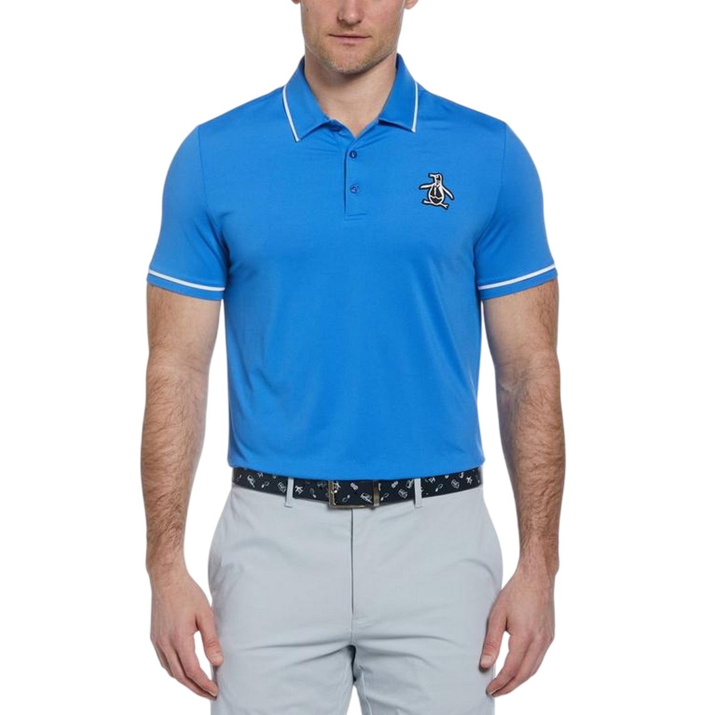 Nebulas Blue - Front - Original Penguin Mens Heritage Regular Golf Polo Shirt