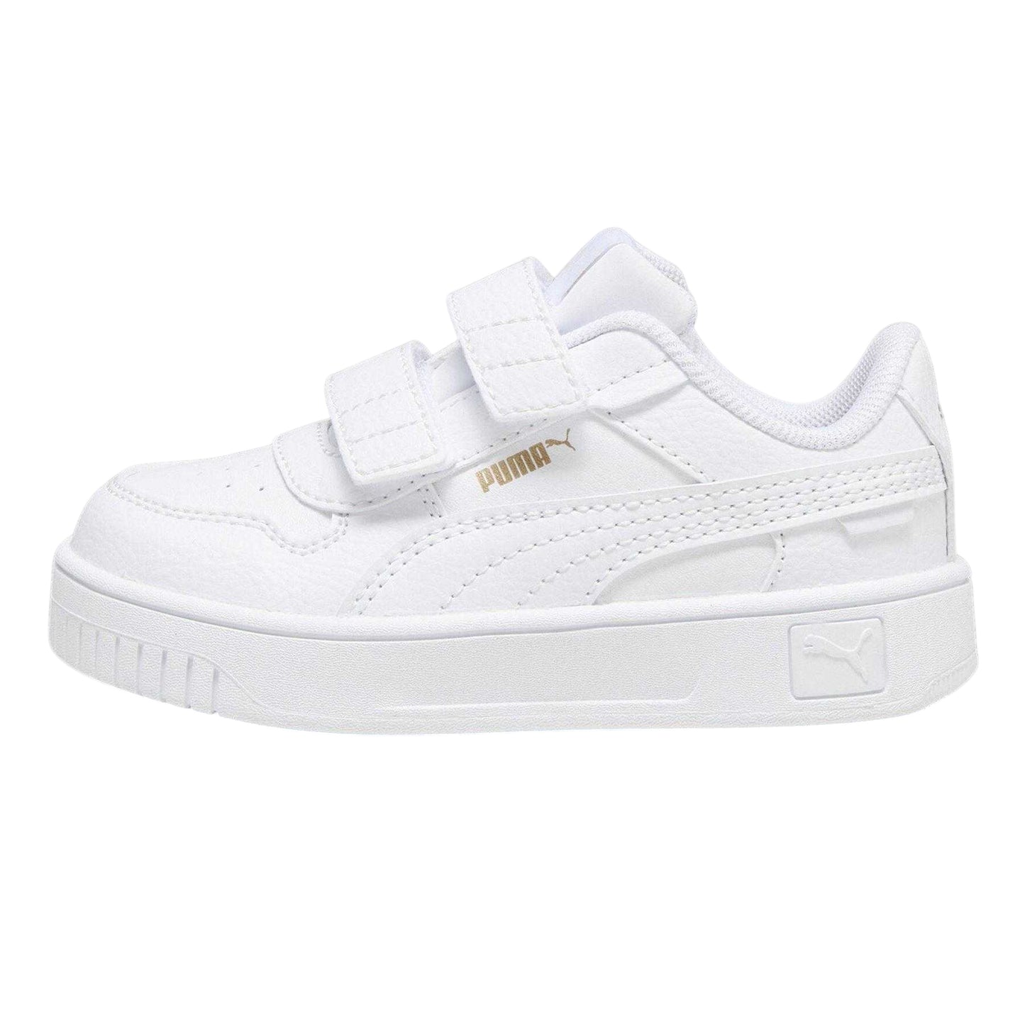Puma White - Side - Puma Childrens-Kids Carina Street Low Flat Trainers