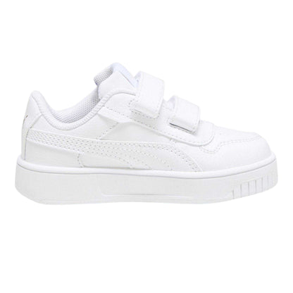Puma White - Front - Puma Childrens-Kids Carina Street Low Flat Trainers