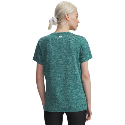 Green - Back - Under Armour Womens-Ladies Twist Short-Sleeved T-Shirt