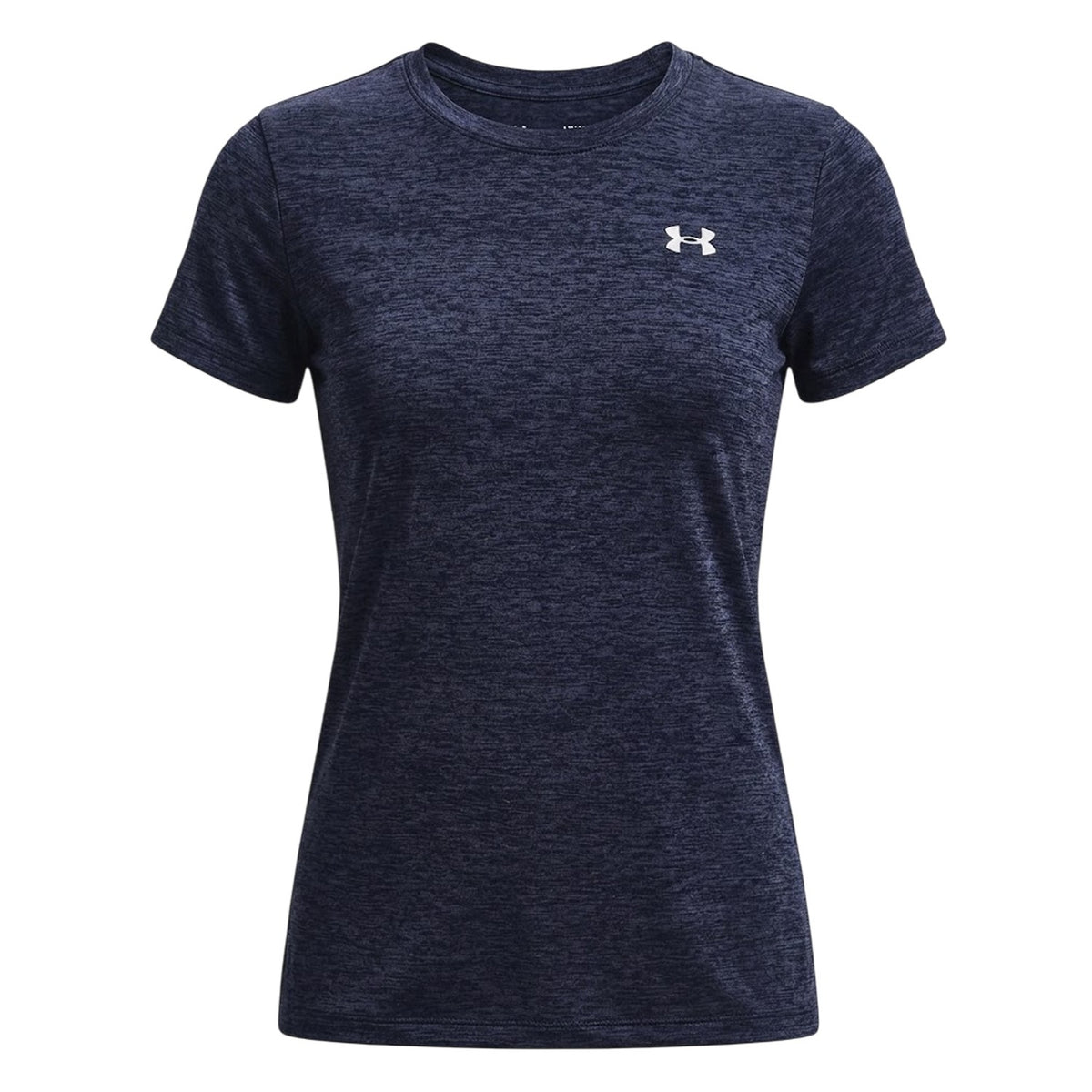 Midnight Navy - Front - Under Armour Womens-Ladies Twist Short-Sleeved T-Shirt
