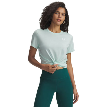 Mint - Side - Under Armour Womens-Ladies Twist Short-Sleeved T-Shirt
