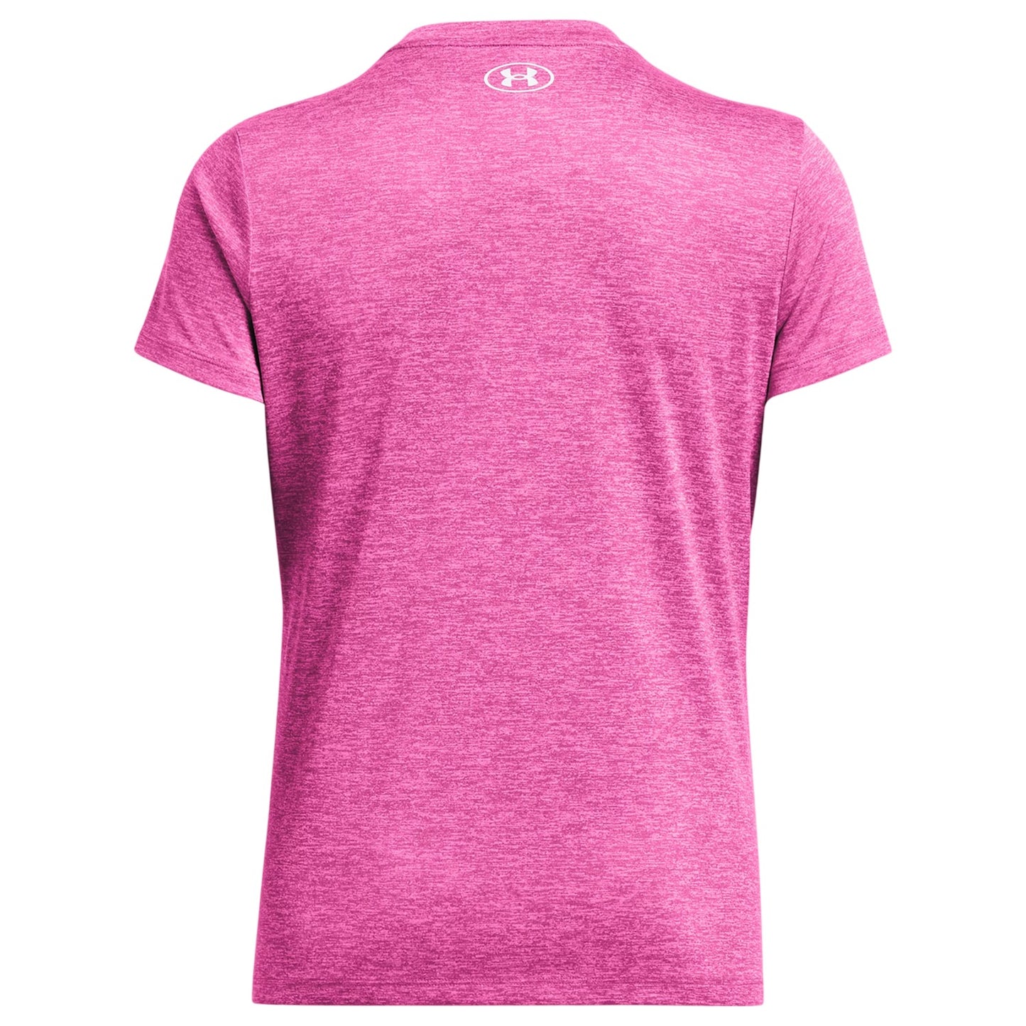 Pink-White - Back - Under Armour Womens-Ladies Twist Short-Sleeved T-Shirt