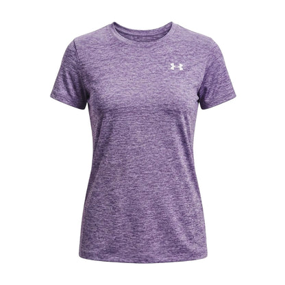 Purple - Front - Under Armour Womens-Ladies Twist Short-Sleeved T-Shirt