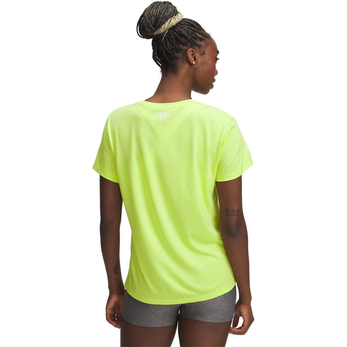Yellow - Back - Under Armour Womens-Ladies Twist Short-Sleeved T-Shirt