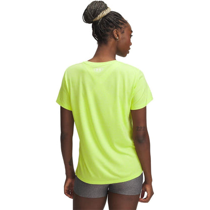 Yellow - Side - Under Armour Womens-Ladies Twist Short-Sleeved T-Shirt