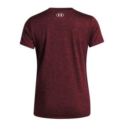 Dark Maroon - Back - Under Armour Womens-Ladies Twist Short-Sleeved T-Shirt