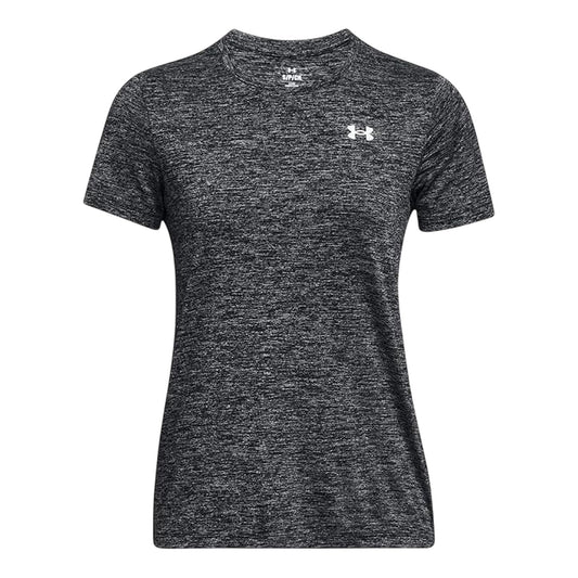 Black Twist - Front - Under Armour Womens-Ladies Twist Short-Sleeved T-Shirt