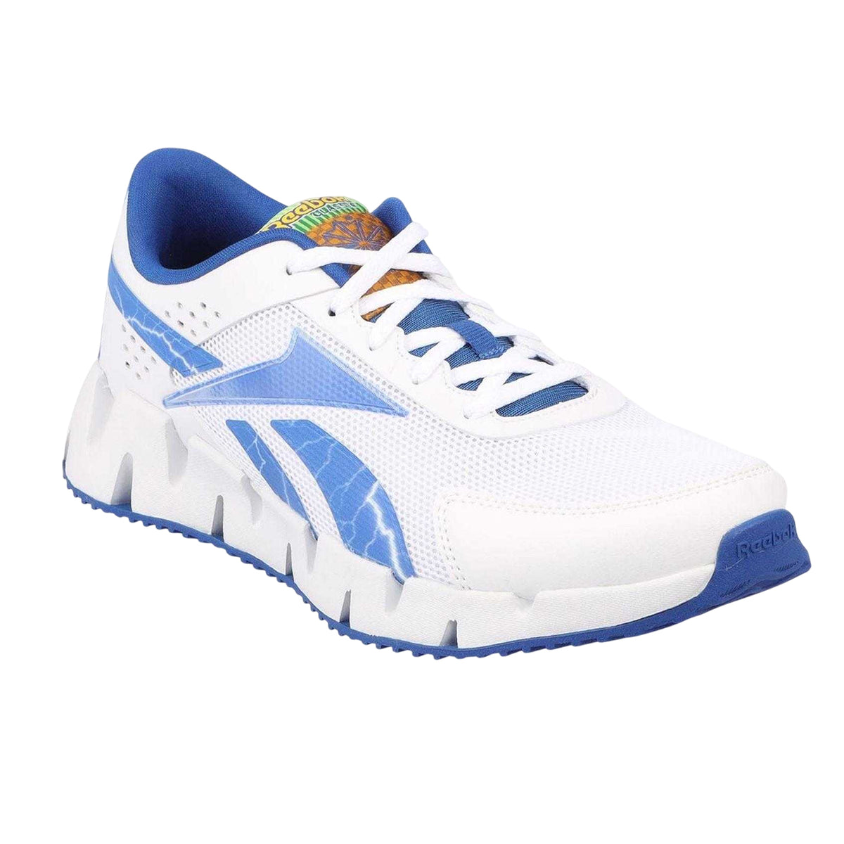 White-Blue - Lifestyle - Reebok Childrens-Kids Zig Dynamica 2.0 Trainers