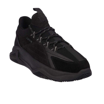 Black - Lifestyle - Lavair Womens-Ladies Leather Trainers