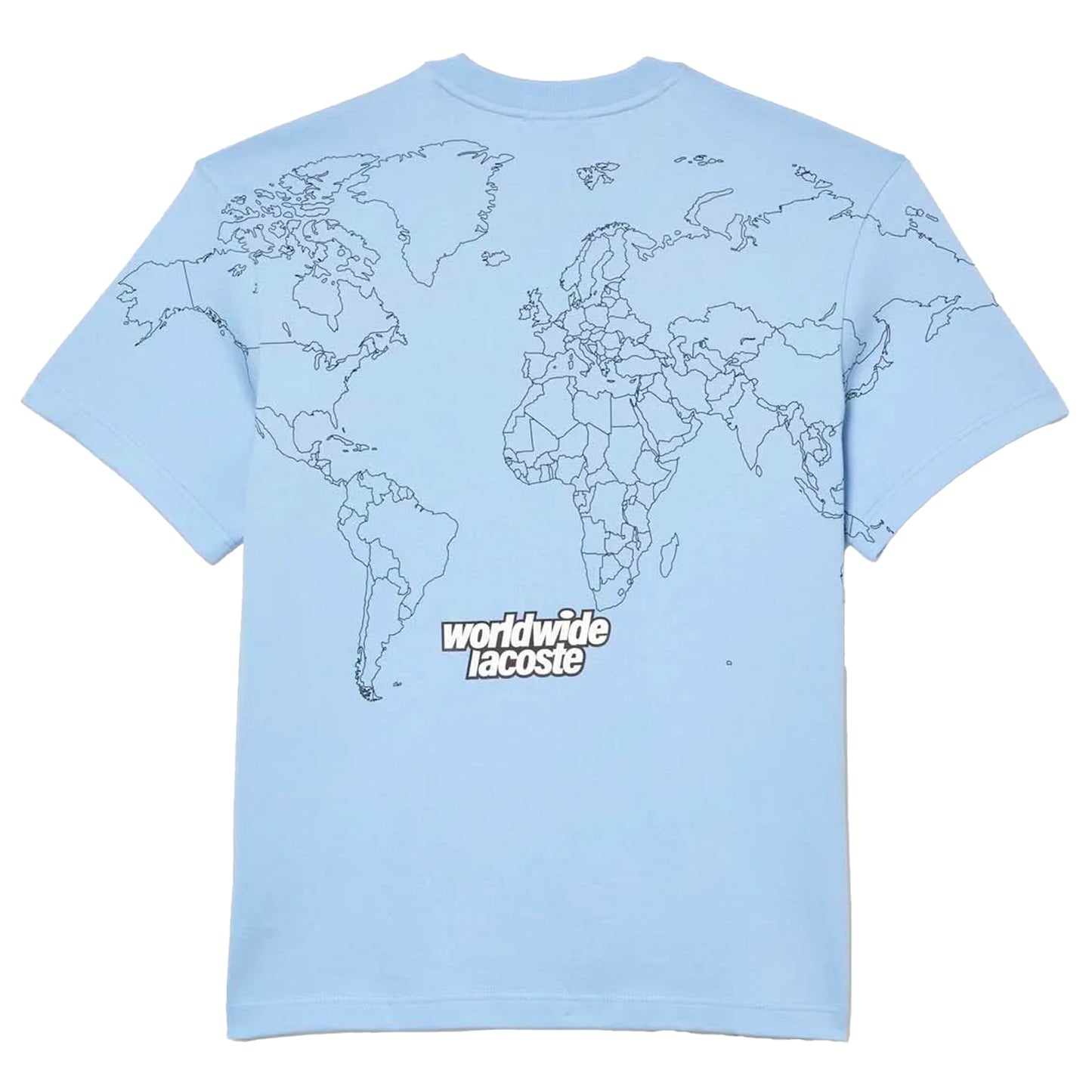 Blue - Back - Lacoste Mens Organic Cotton Relaxed Fit T-Shirt