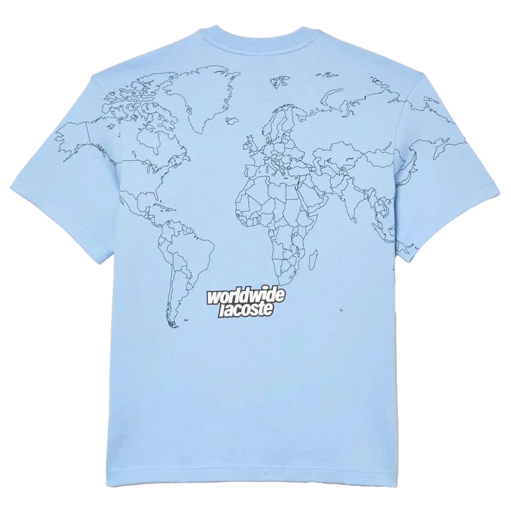 Blue - Back - Lacoste Mens Organic Cotton Relaxed Fit T-Shirt