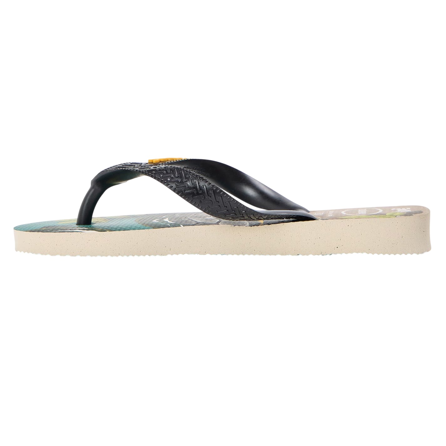 Beige-Yellow - Back - Havaianas Womens-Ladies Turtle Relaxed Fit Flip Flops